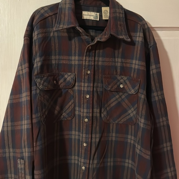 COPY - Vintage Fieldmaster Men's Large Plaid Flannel Button Down Shirt 100% cot… - Picture 6 of 8